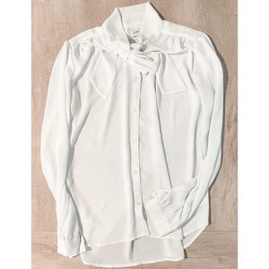 j crew womens tie neck top